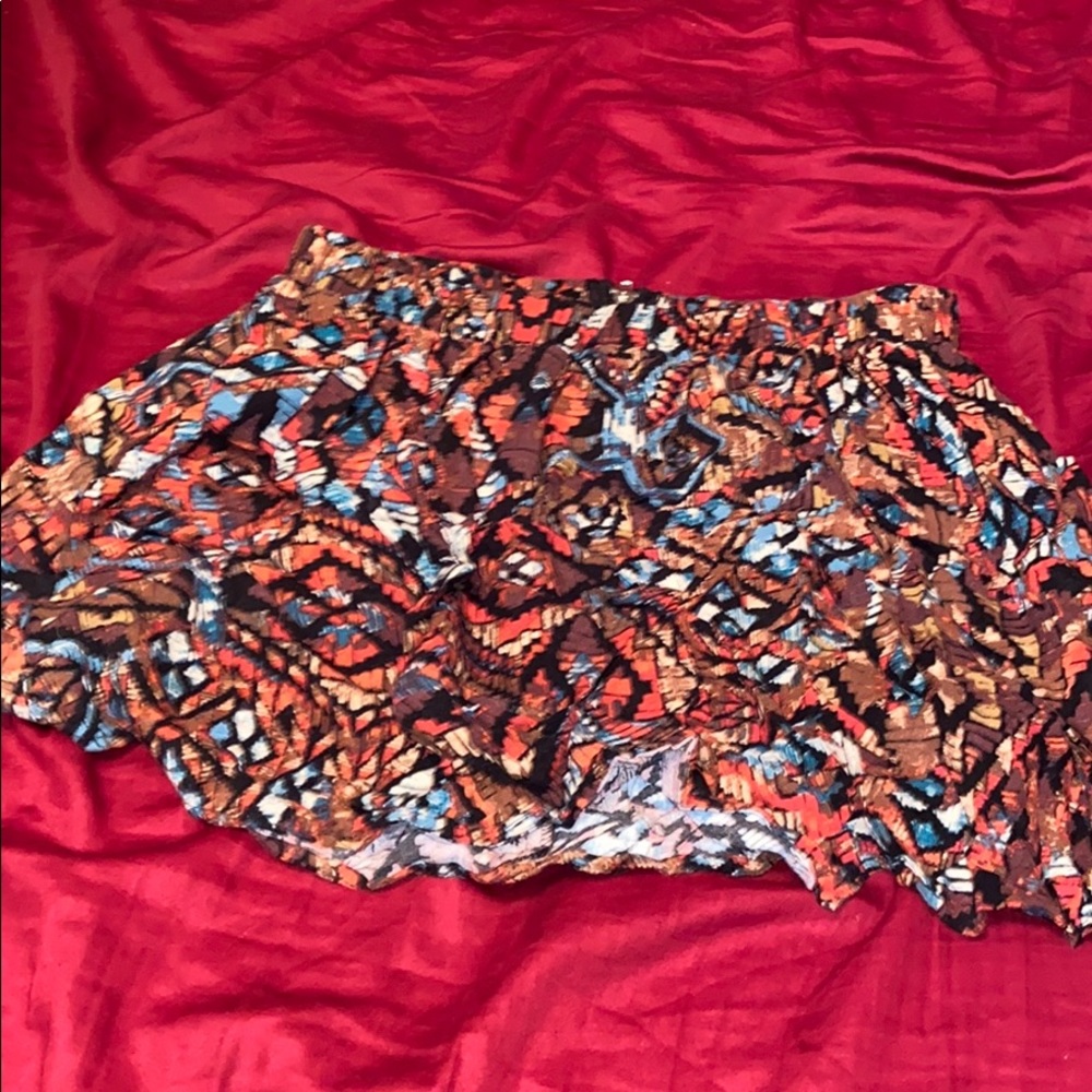 Zip up tribal pattern skirt